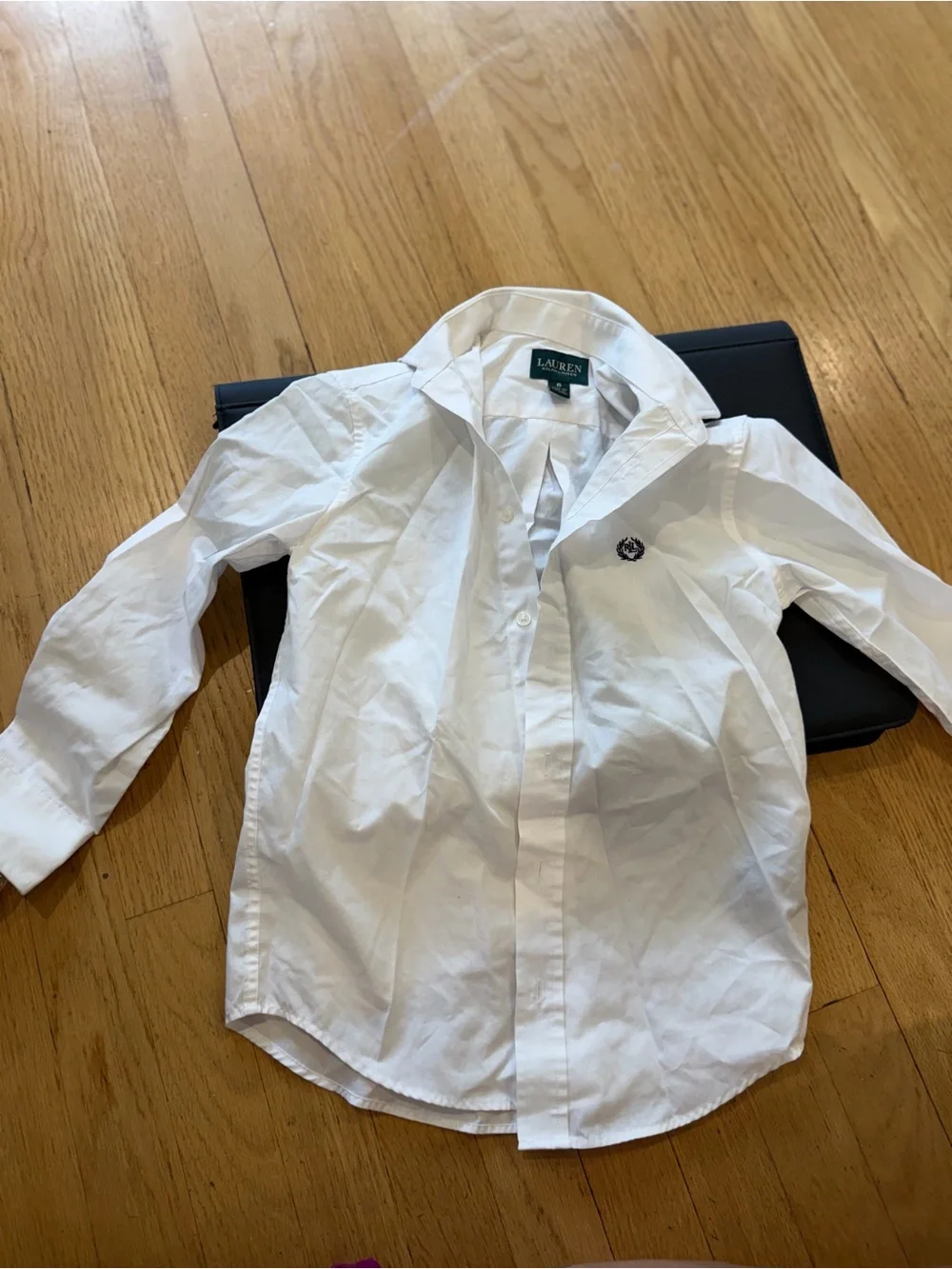 Ralph Lauren White Button-Down Dress Shirt